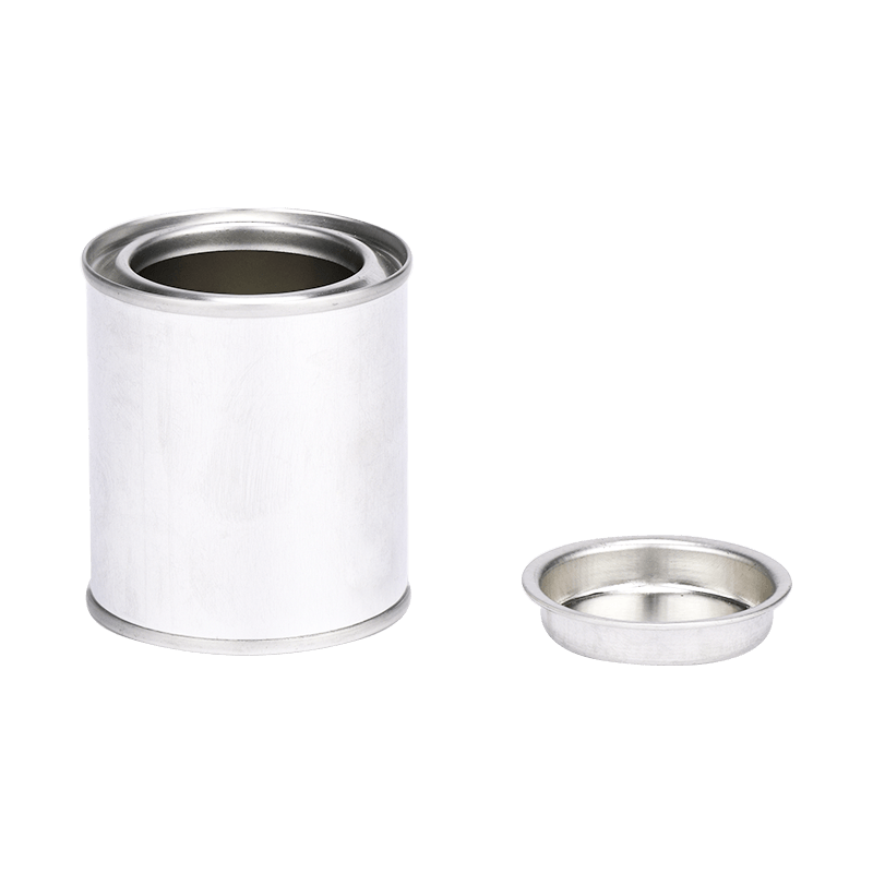 100ml Unlined With Paint/Glue Round Silver Tin Can