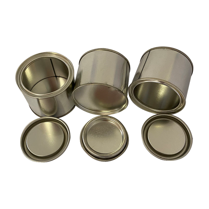 1/4 Pint Single layer Unlined Paint Round Silver Tin Can