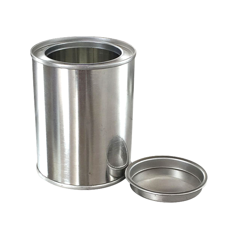 185ml Unlined Paint/Glue  Round Silver Tin Can