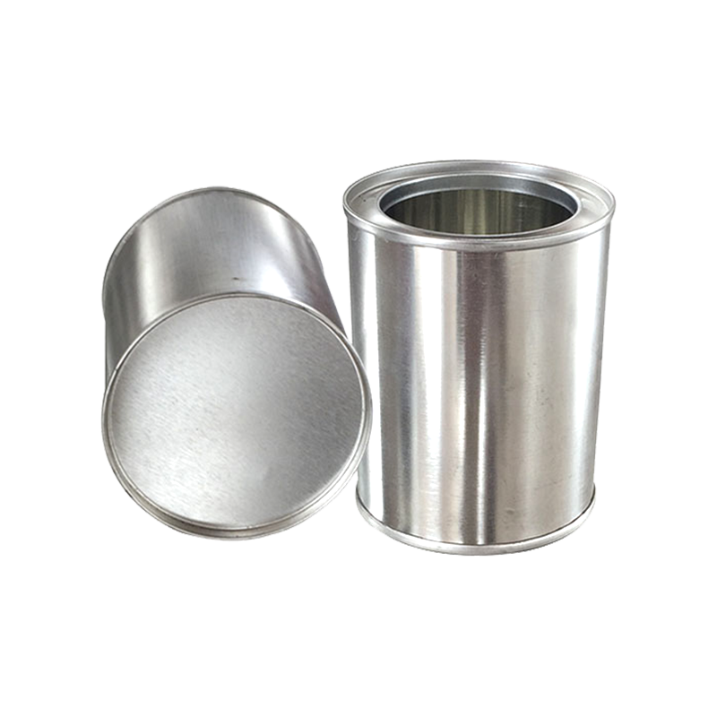 185ml Unlined Paint/Glue  Round Silver Tin Can