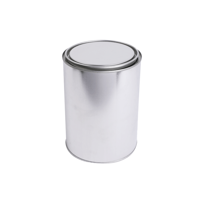 3L Paint/Glue Round Silver Tin Can  With Plastic/Metal Handle