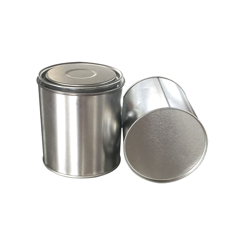 370ml  Unlined Paint/Candle/Glue Round Silver Tin Can