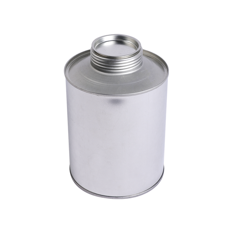 900ml Conveyor Belt Glue Screw Top Round Tin Can With Tin Inner Plug and Metal Lid