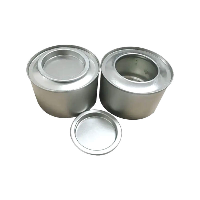 Metal Fuel Liquid And Solid Alcohol Tin Can With Lid