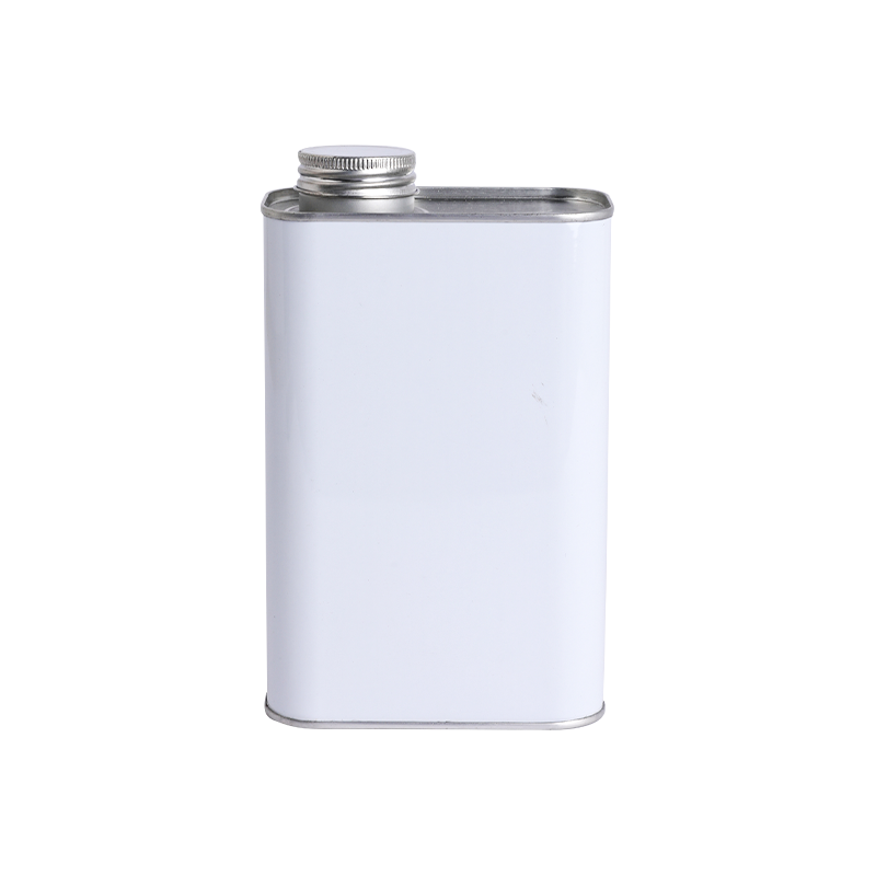 26mm/38mm/45mm Opening Diameter White Square Tin Can With Screw Top