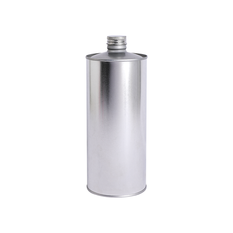 1L/500ml Cleaning Agent Screw Top Tin Can With Plastic Inner Plug And Metal Lid